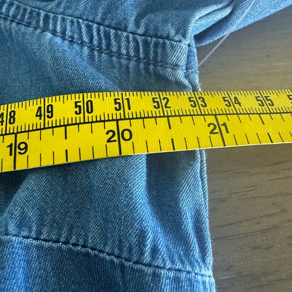 St John’s Bay NWOT Soft Button Down Jean Dress Adjustable Sleeves Sz S - Picture 14 of 14